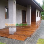 Po montażu tarasu z desek tarasowych modrzewia syberyjskiego